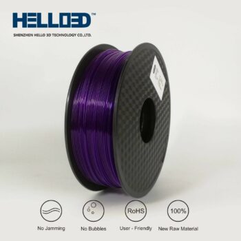 Hello3D PLA Transparent Filament Purple