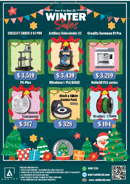Christmas Sales 2022 3D printers and Filament up to 25 off! ADDIFY